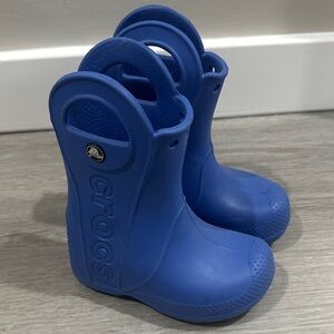 CROCS Kids Vibrant Blue Rain Boots